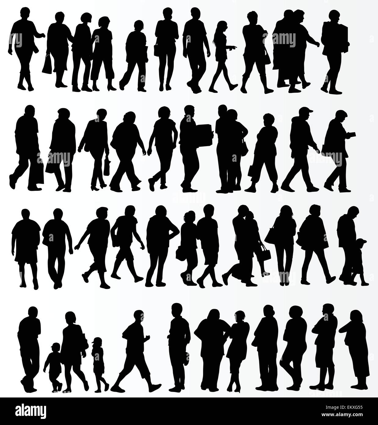 People silhouettes collection Stock Vector Image & Art - Alamy