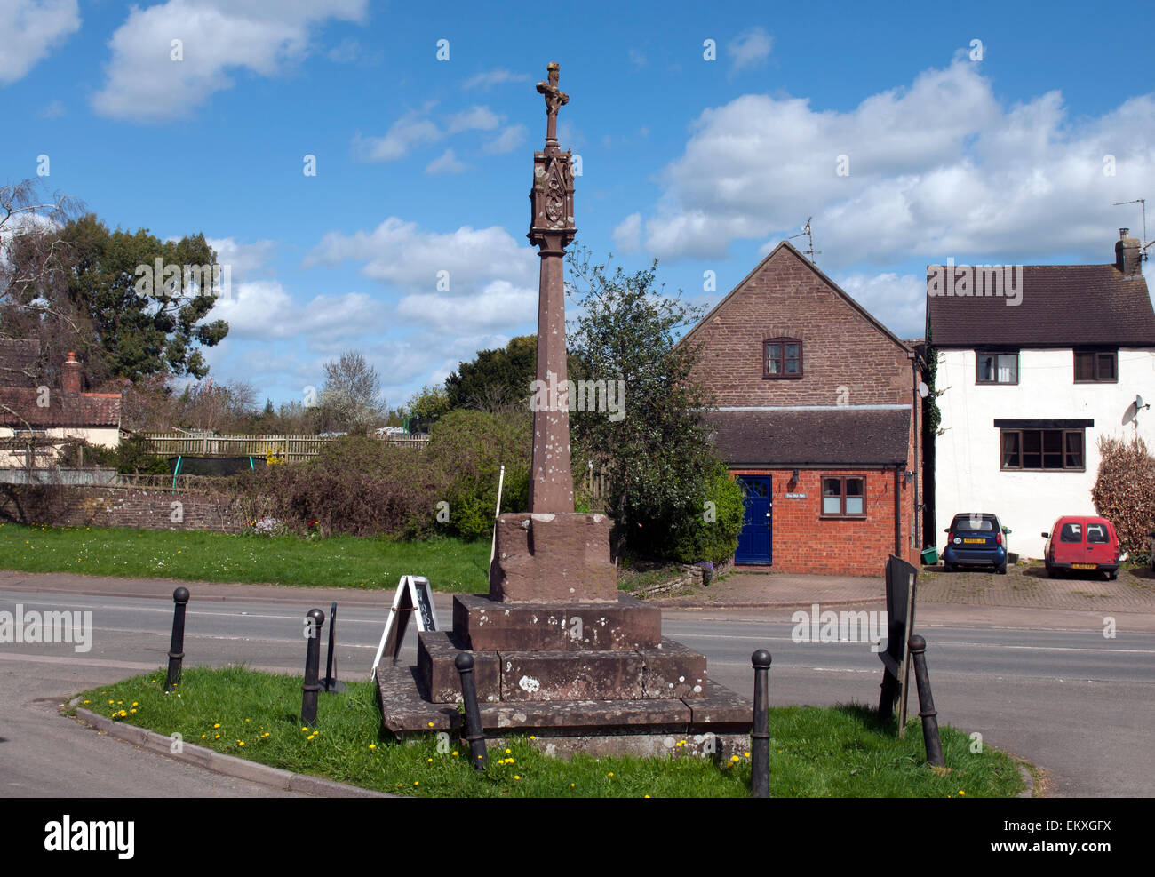 The village cross, Westbury on Severn, Gloucestershire, England, UK