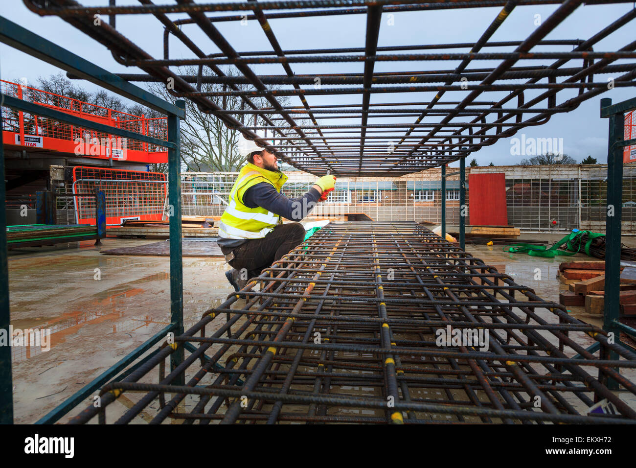 Reinforcing concrete bars hires stock photography and images Alamy