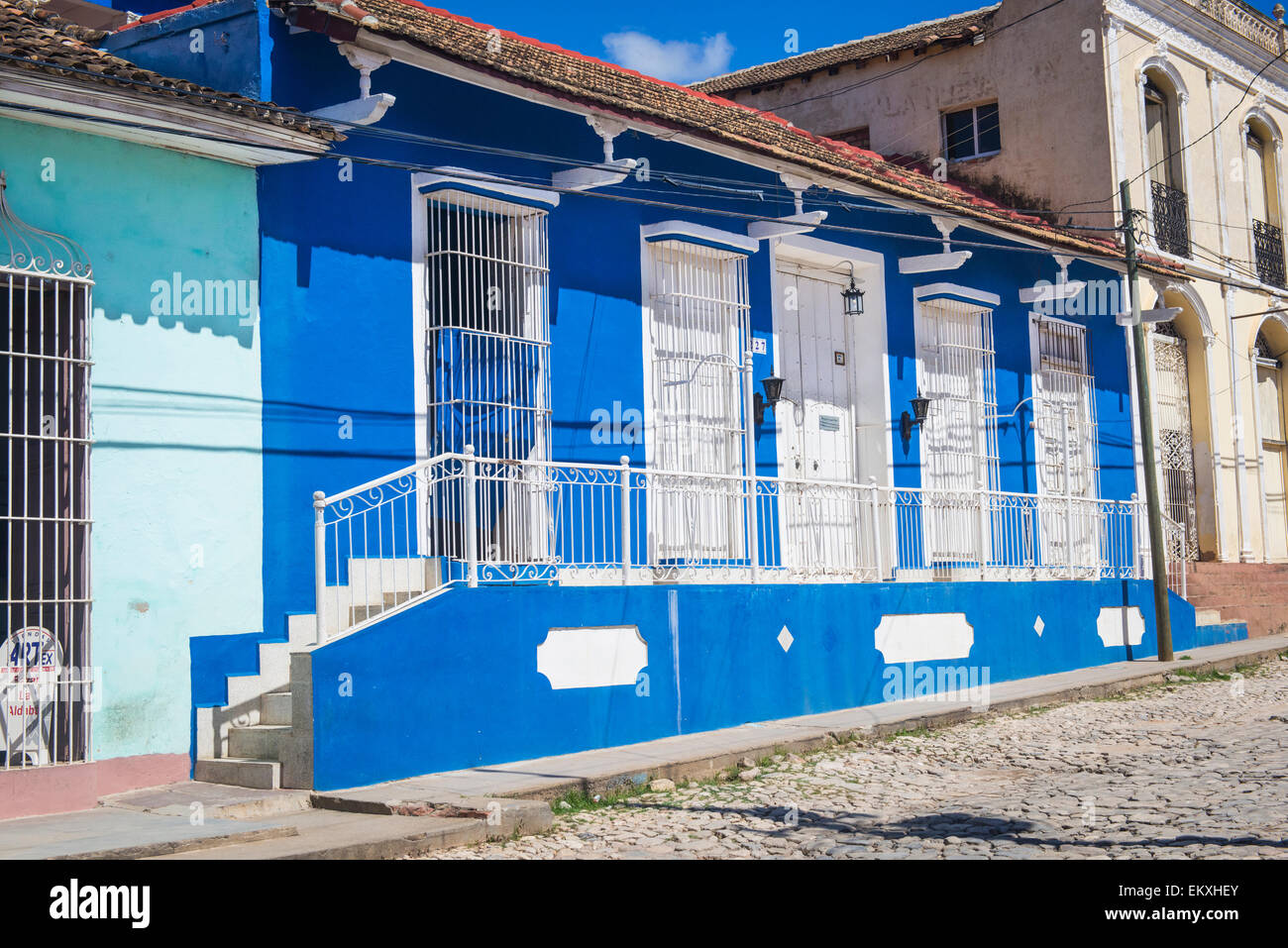 Cuba Trinidad typical street road scene wooden shutters metal bars ... Cuba Trinidad typical street road scene wooden shutters metal bars ...