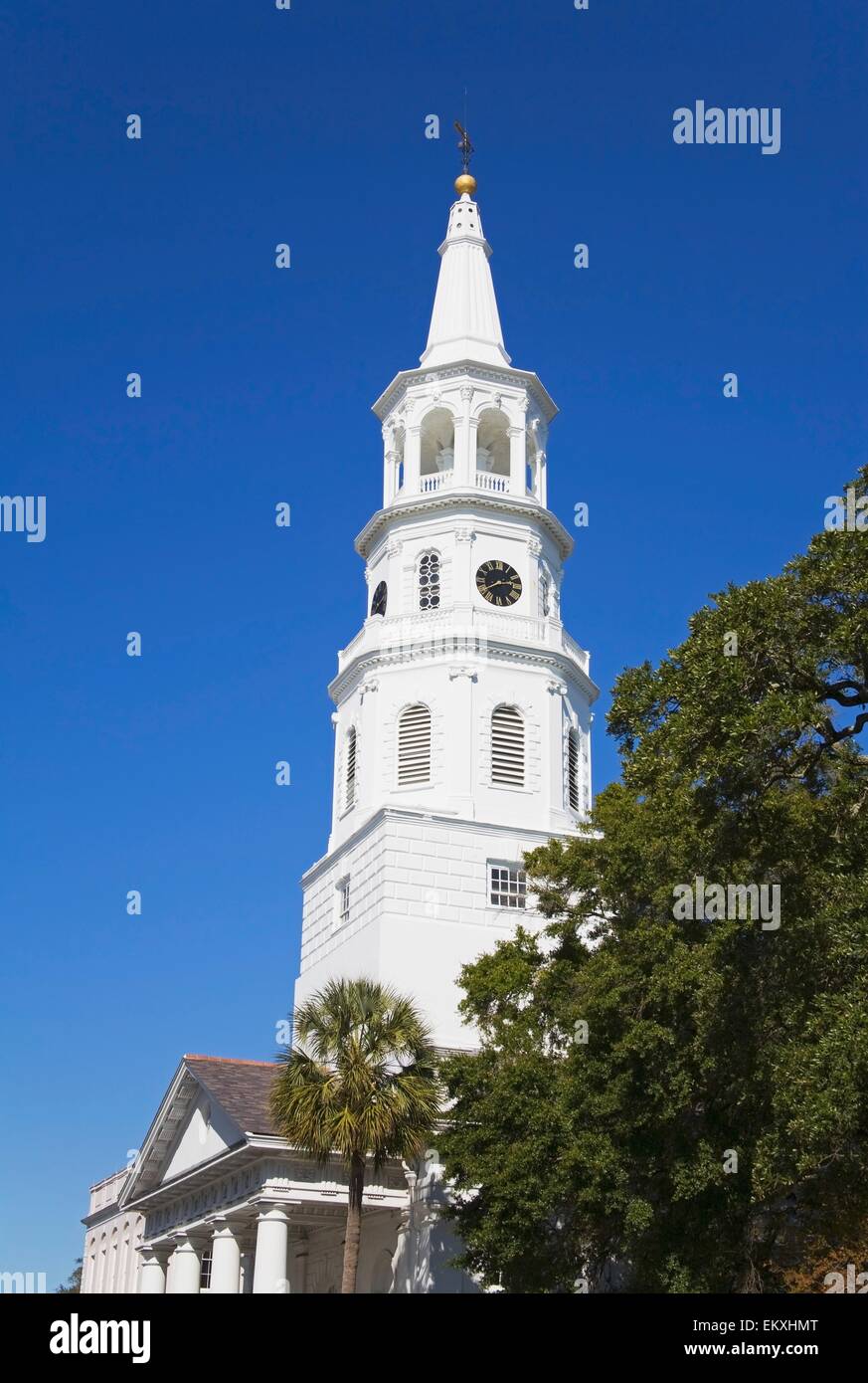 St. Michael's Episcopal Church, Charleston, South Carolina, Usa Stock Photo