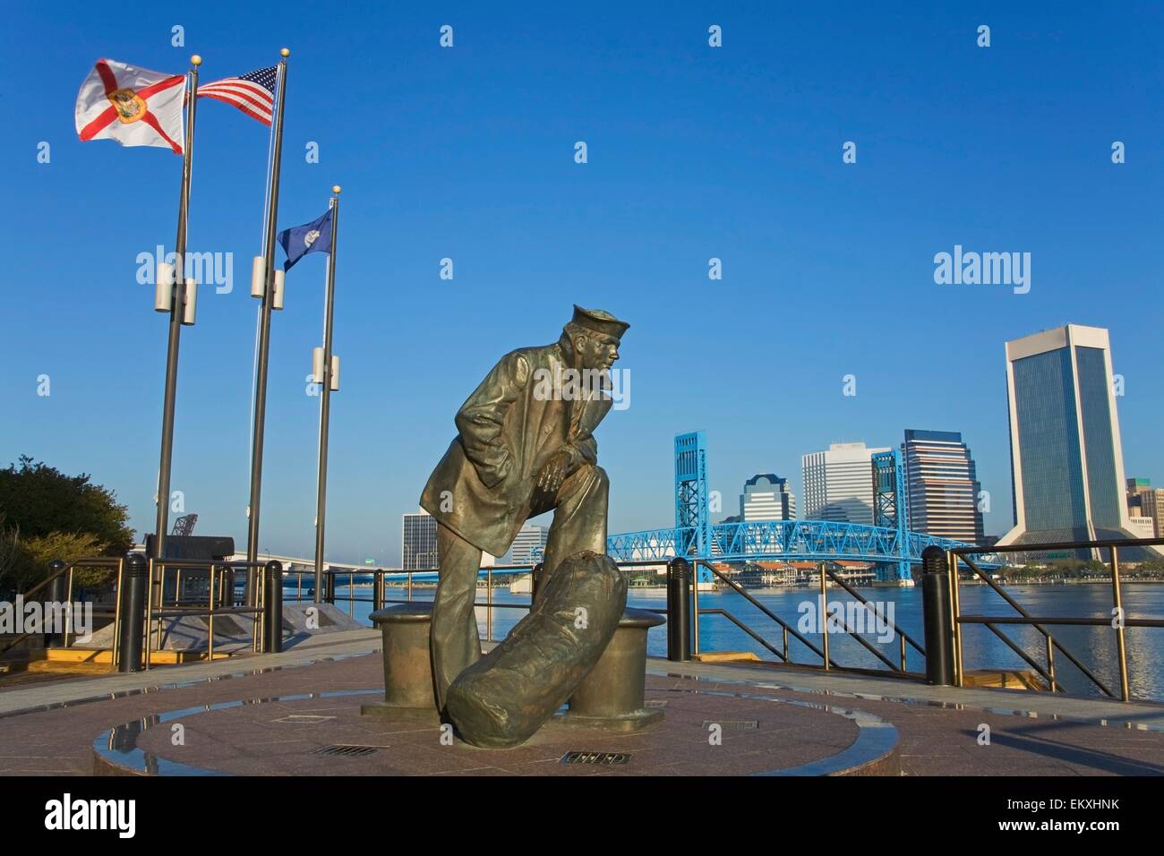 Navy Memorial Statue; Jacksonville, Florida, Usa Stock Photo Alamy