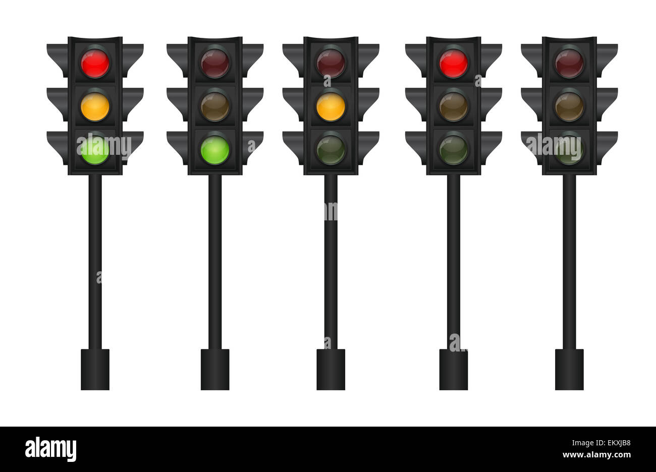 Traffic Light Vector Illustration Stock Photo - Alamy