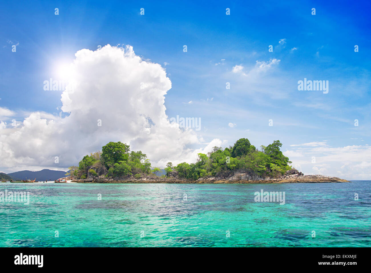 island in beautiful tropical sea Stock Photo - Alamy