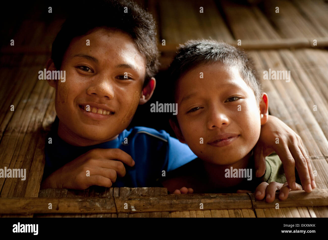 Karen Refugee Children At Mae La Refugee Camp; Mae Sot Thailand Stock ...