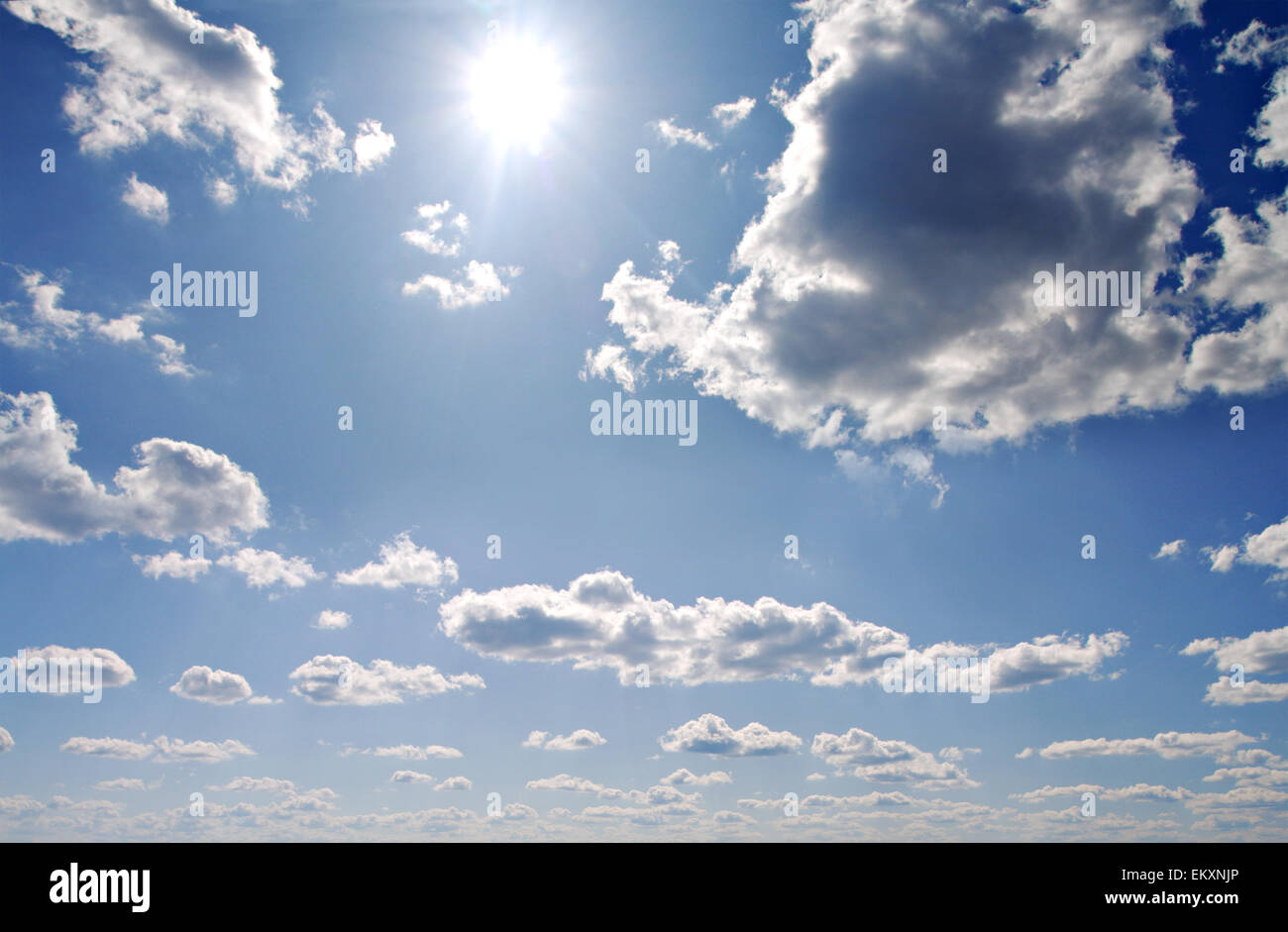 Summer skies and sun Stock Photo