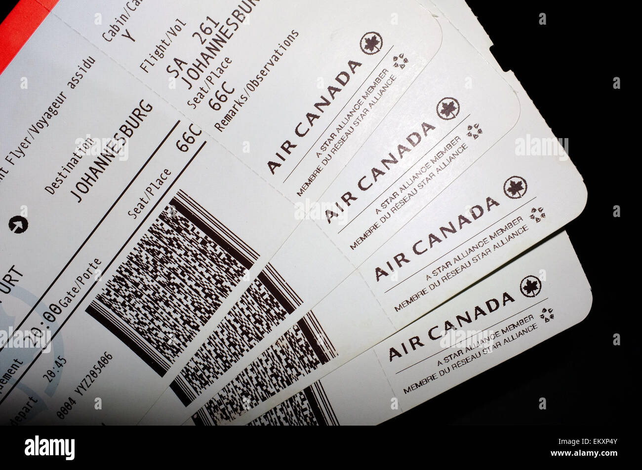 Boarding passes air canada hi-res stock photography and images - Alamy