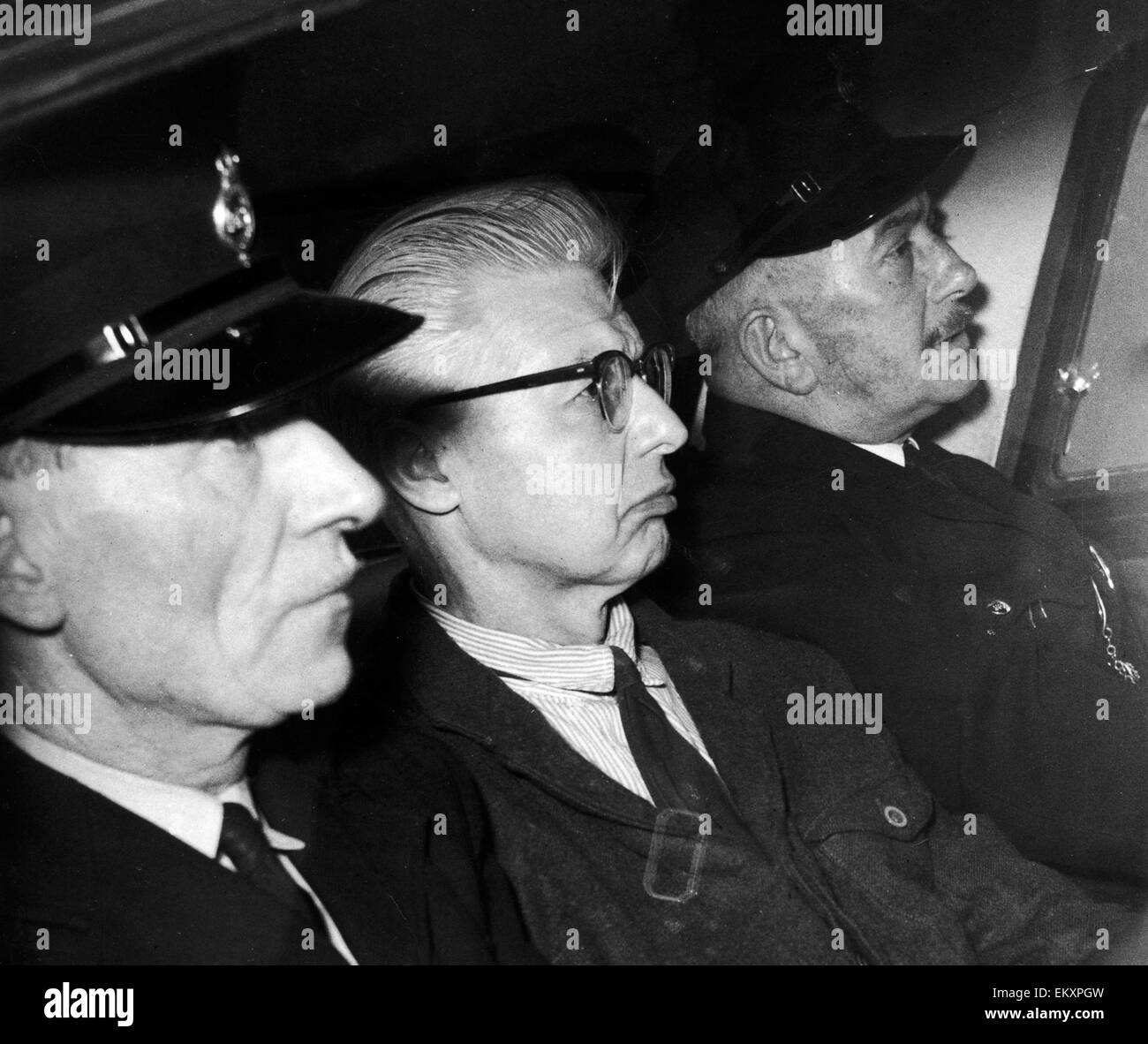 Russian spy Peter Kroger being transferred from Wakefield prison to Parkhurst following a security scare after George Blake escaped from Wormwood Scrubs. 26th October 1966. Stock Photo