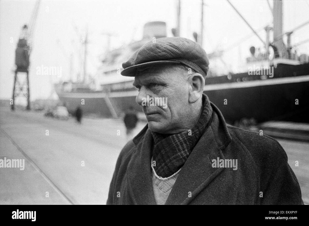 Hull Docks feature, Harry Spavin docker and Union leader. 11th February 1966. Stock Photo