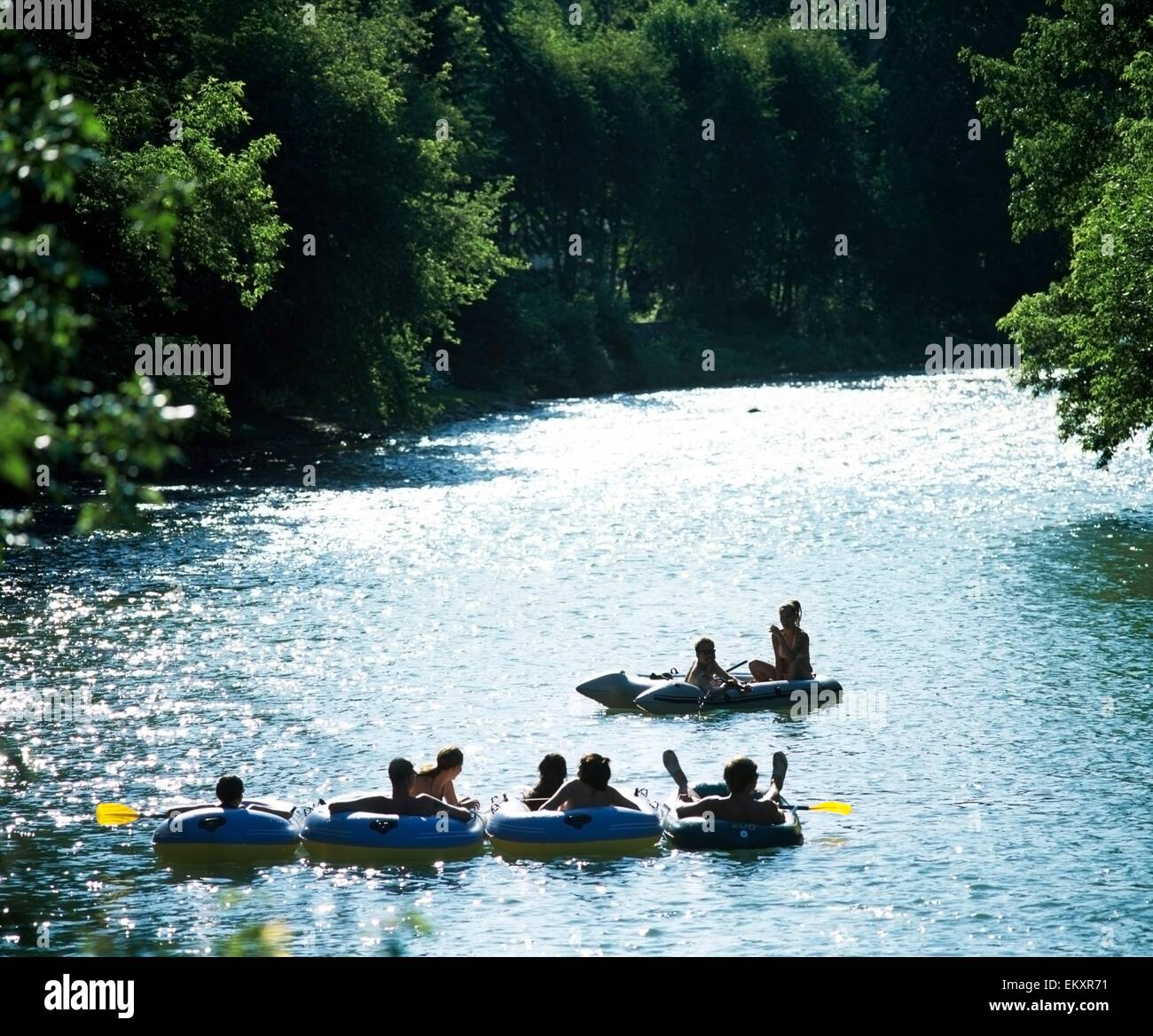 Tubing, Elbow River, Calgary, Alberta, Canada Stock Photo Alamy