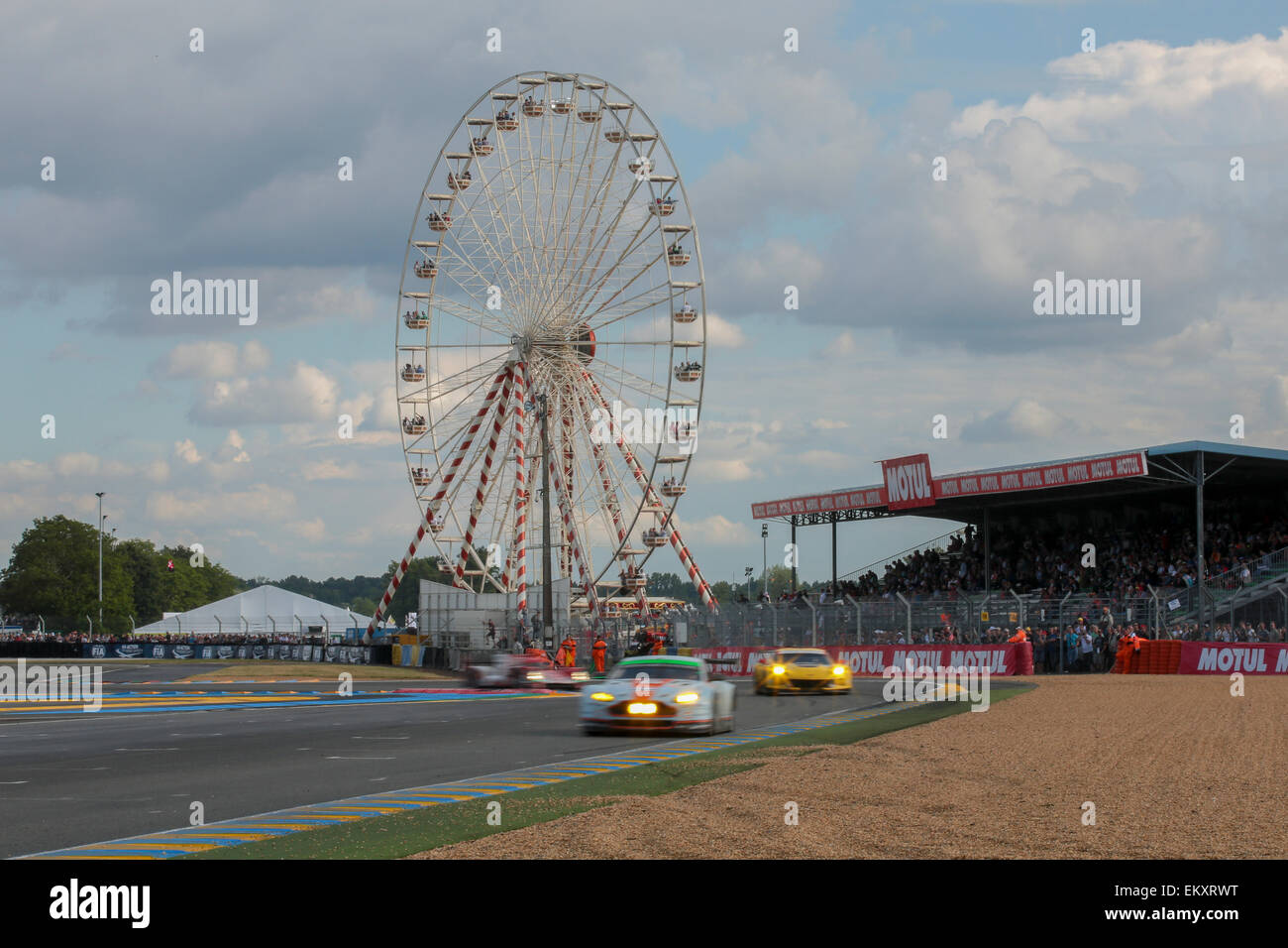 LE MANS, FRANCE JUNE 14, 2014 Cars competing during the 24 hours