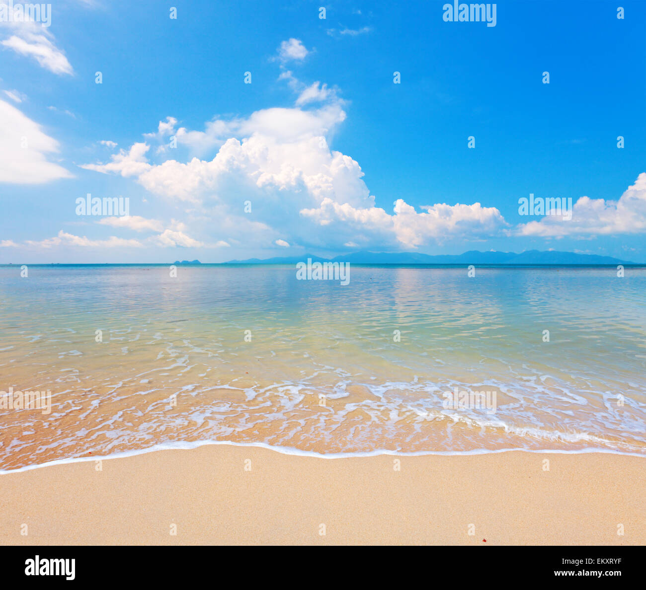 beach of koh Samui and tropical sea Stock Photo