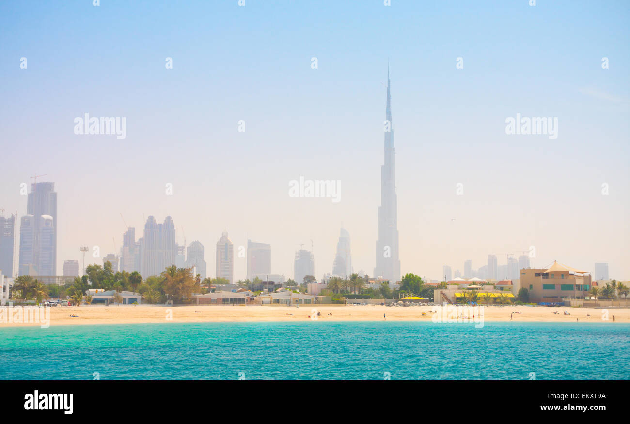 Dubai. Beautiful beach and sea Stock Photo