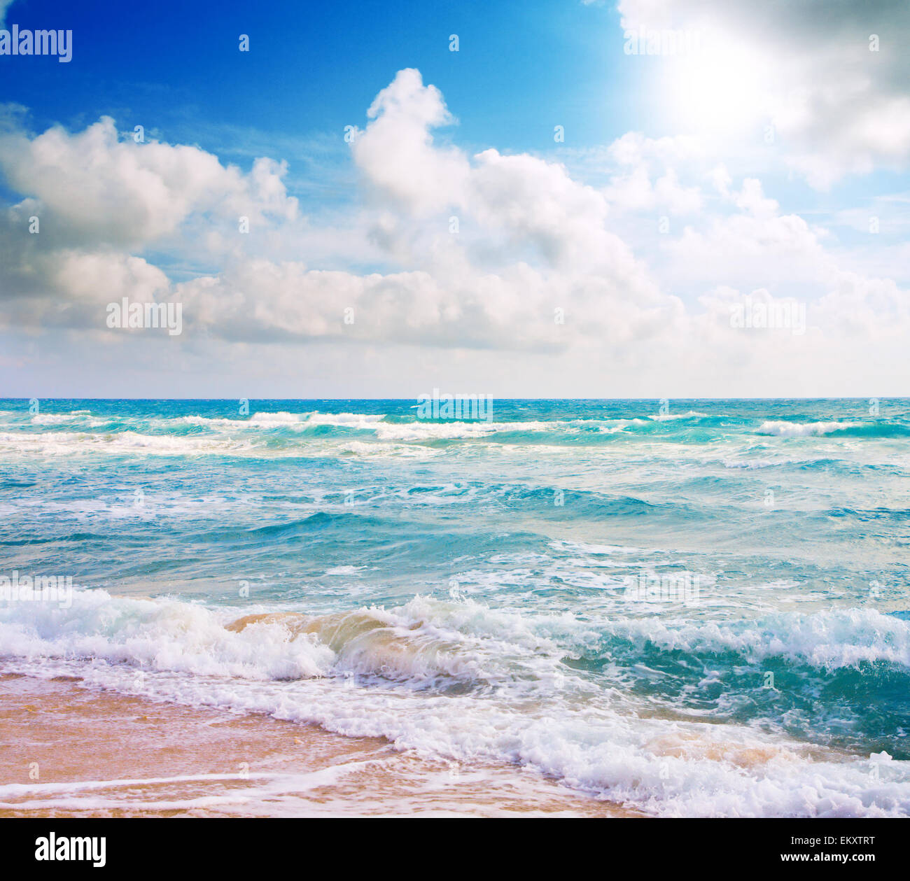 stormy sea and cloudy sky Stock Photo - Alamy