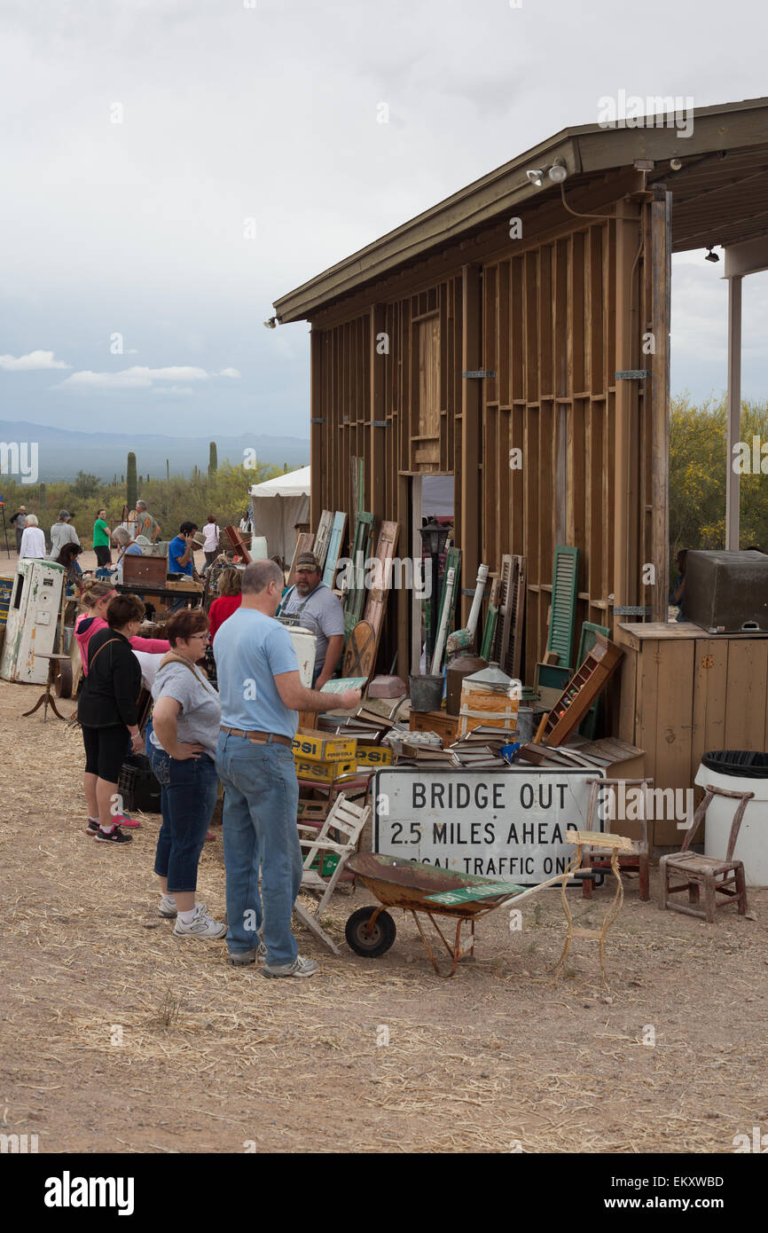 Vintage antique market Old Tucson Arizona USA Stock Photo Alamy