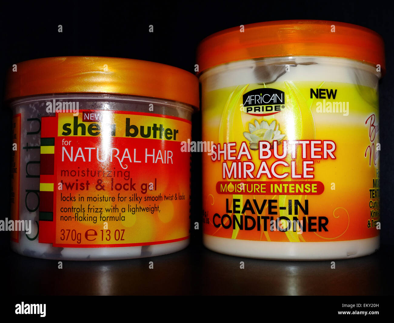 Black Hair Natural Products Photographed Against A Black