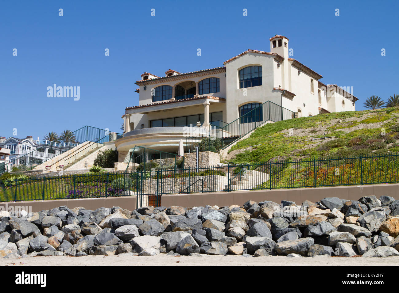 Coastal luxury real estate at the strand Dana Point California Stock