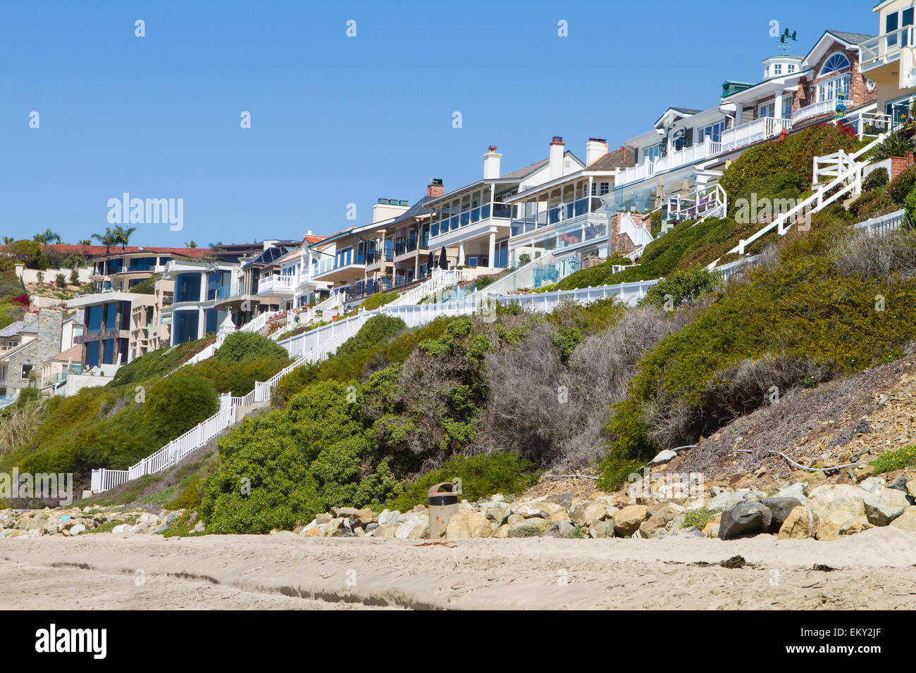 Coastal luxury real estate at the strand Dana Point California Stock