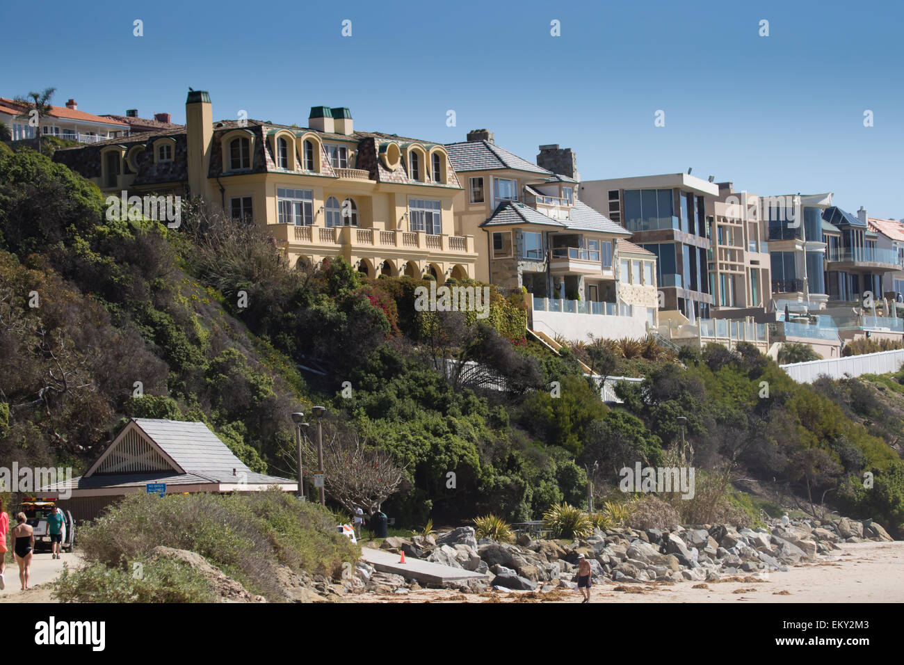 Coastal luxury real estate at the strand Dana Point California Stock