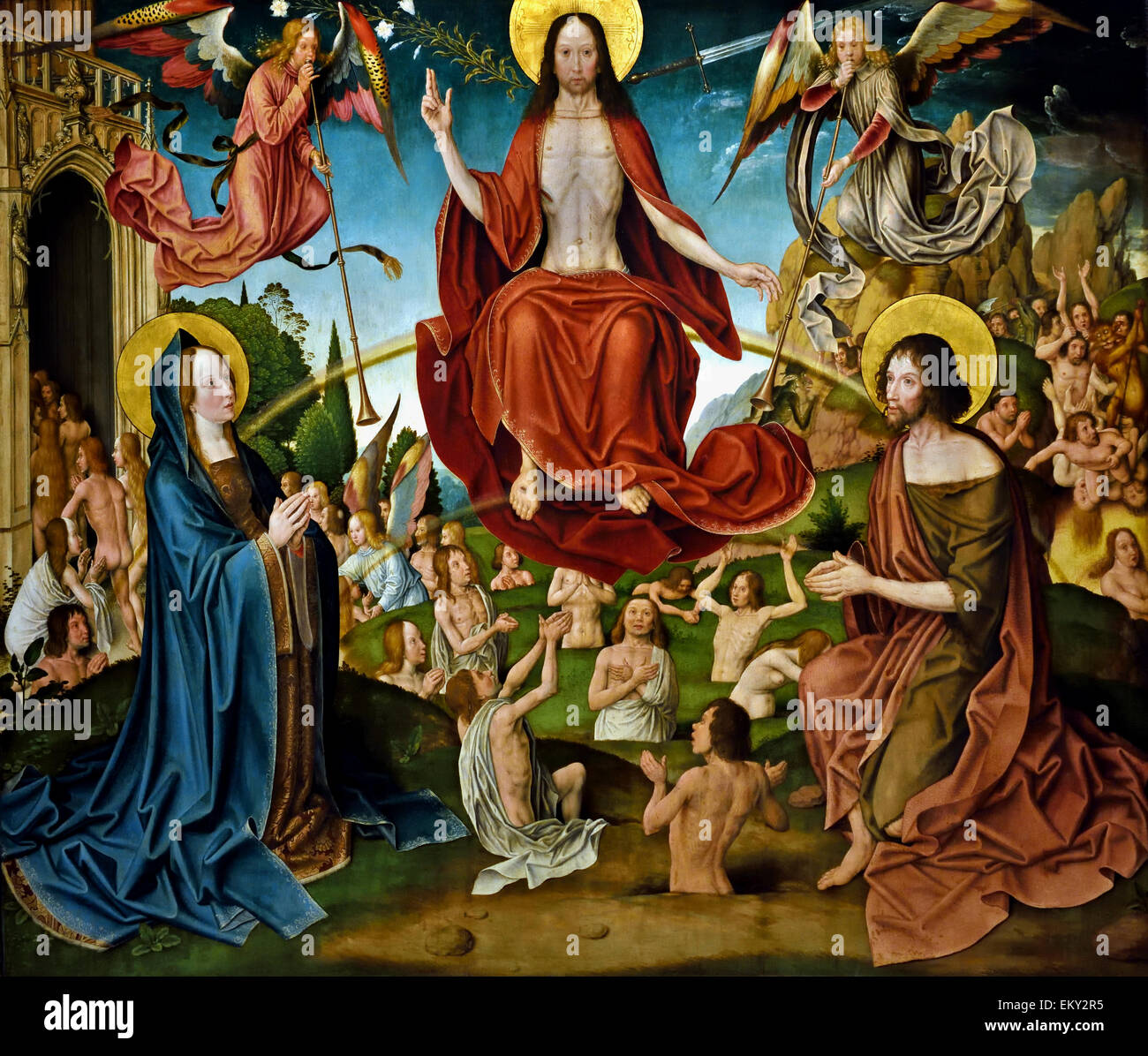 Master of St Severin ( active in Cologne 1480 - 1515/1520 ) The Last Judgement 1488 German Germany Stock Photo