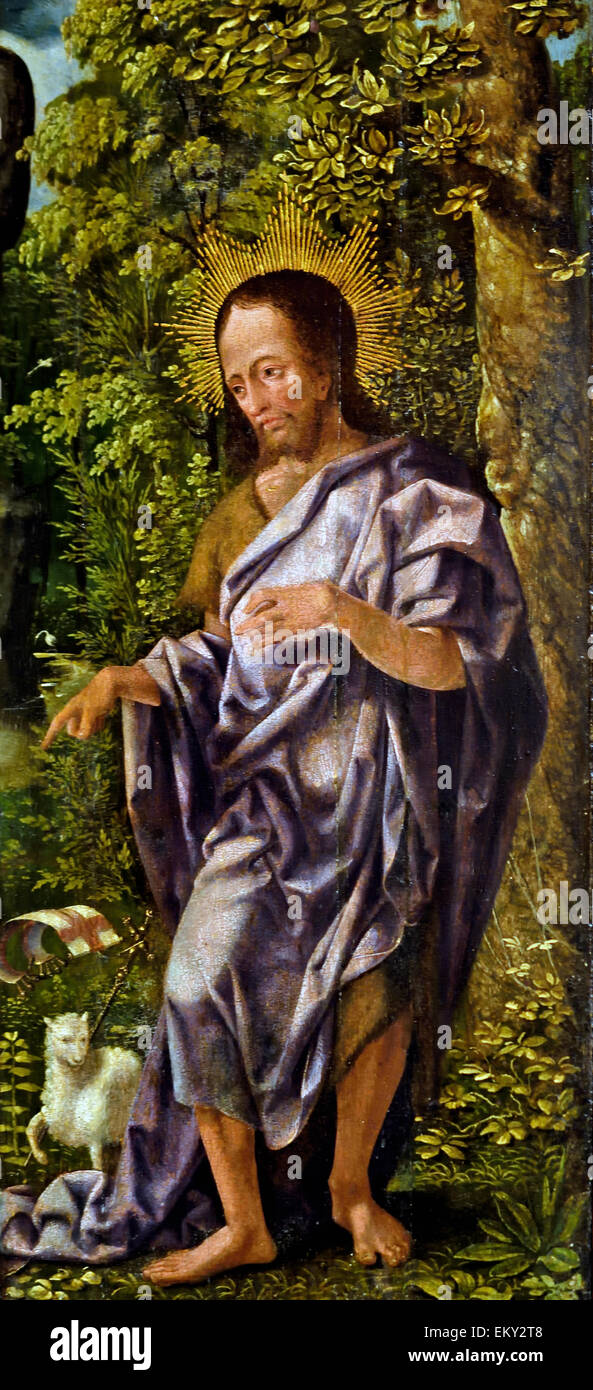 St John the Baptist 1519 Jacob Cornelisz. van Oostsanen 1472 Amsterdam1533 Dutch Netherlands Stock Photo