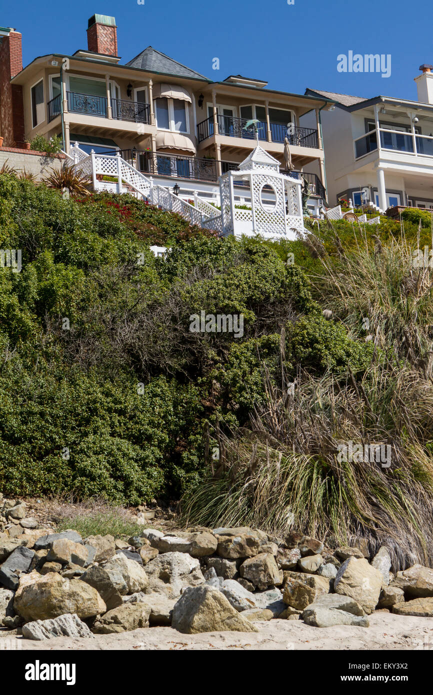 Coastal luxury real estate at the strand Dana Point California Stock