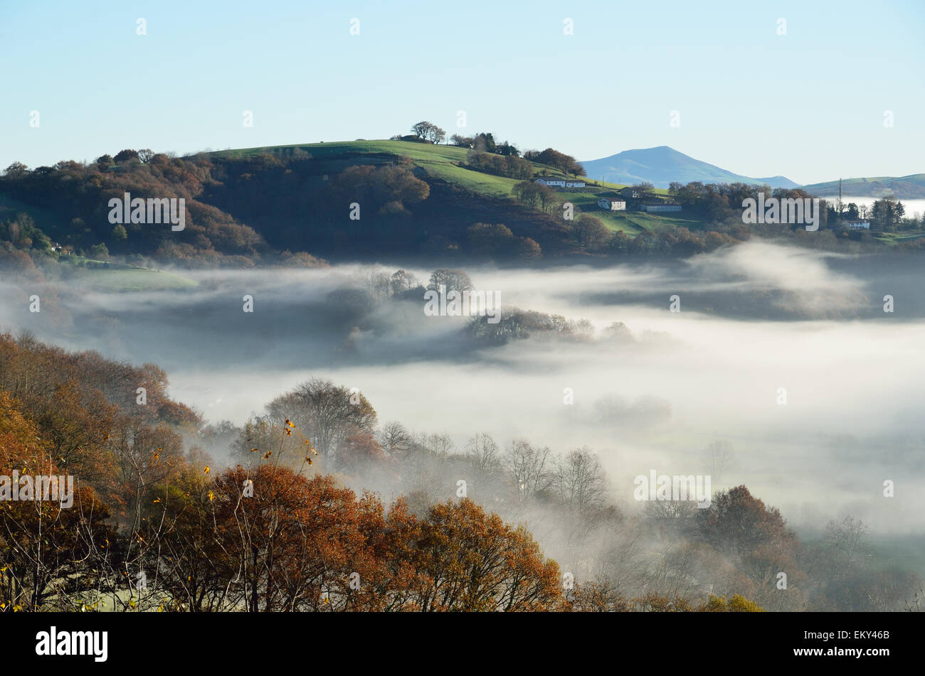 Basque Foothills Foothills fog pays basque hi-res stock photography and images - Alamy