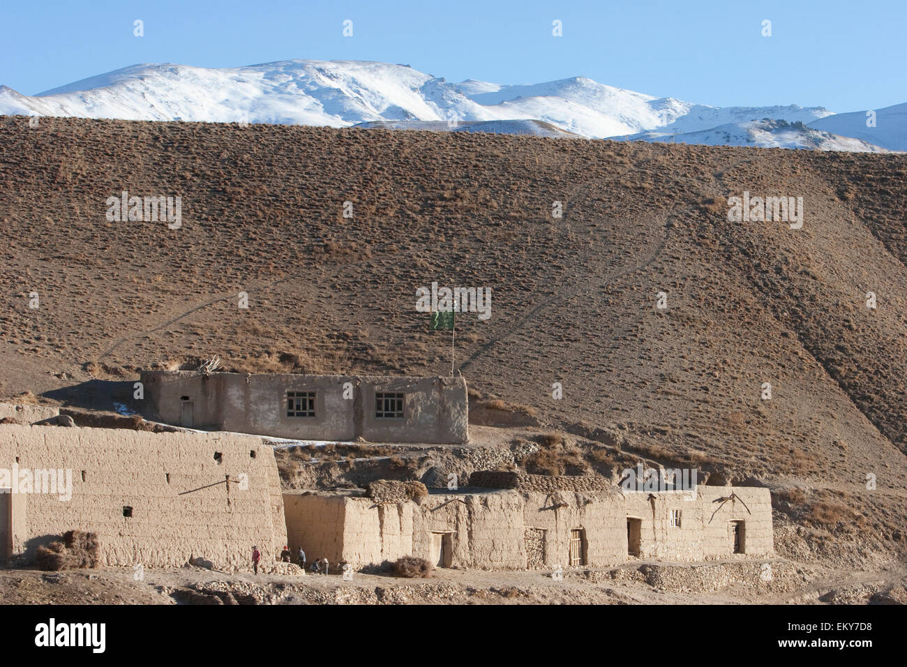 Mud Houses In Shibar, Bamian Province, Afghanistan Stock Photo