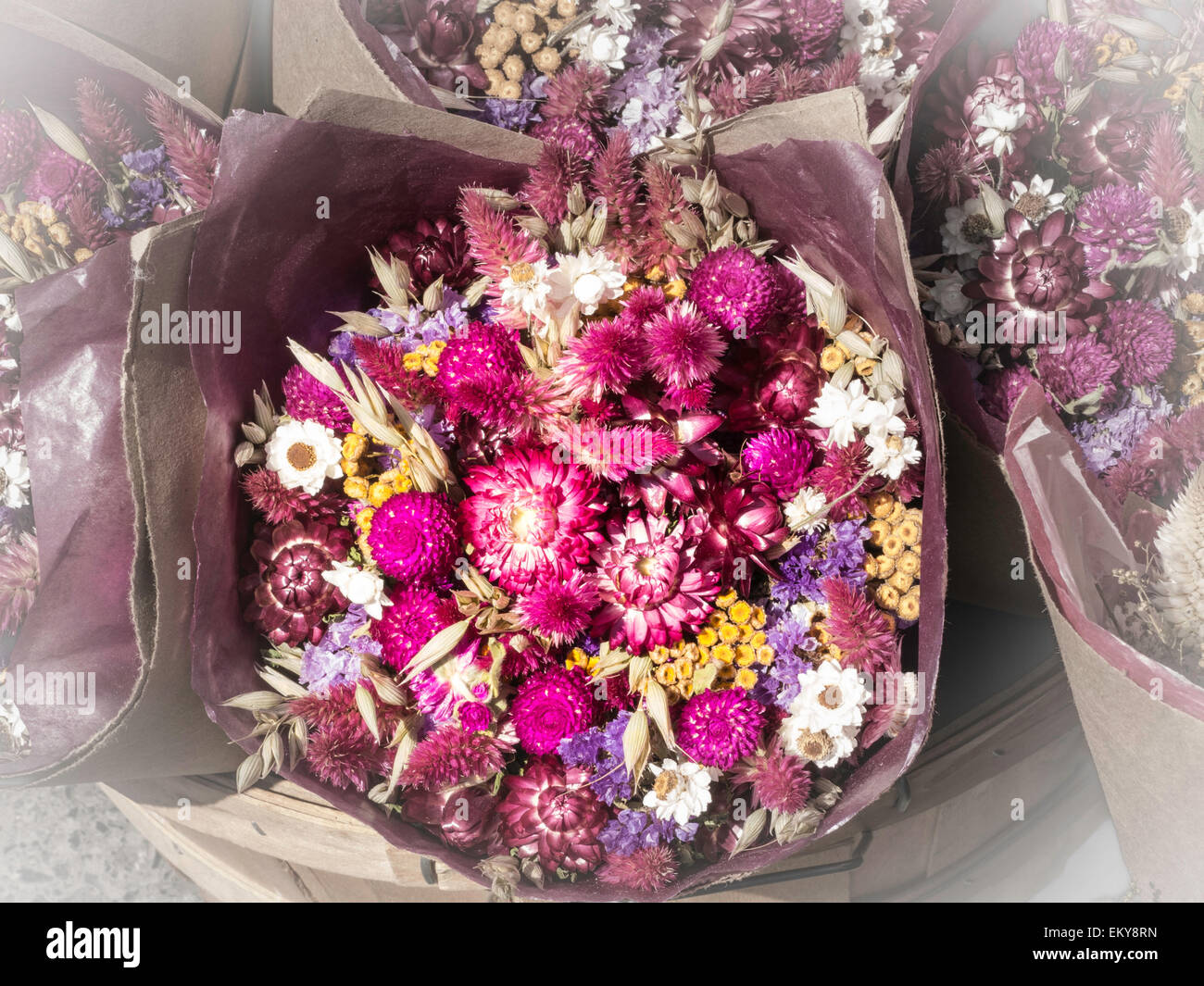 Dried Flower Bouquet Stock Photo Alamy