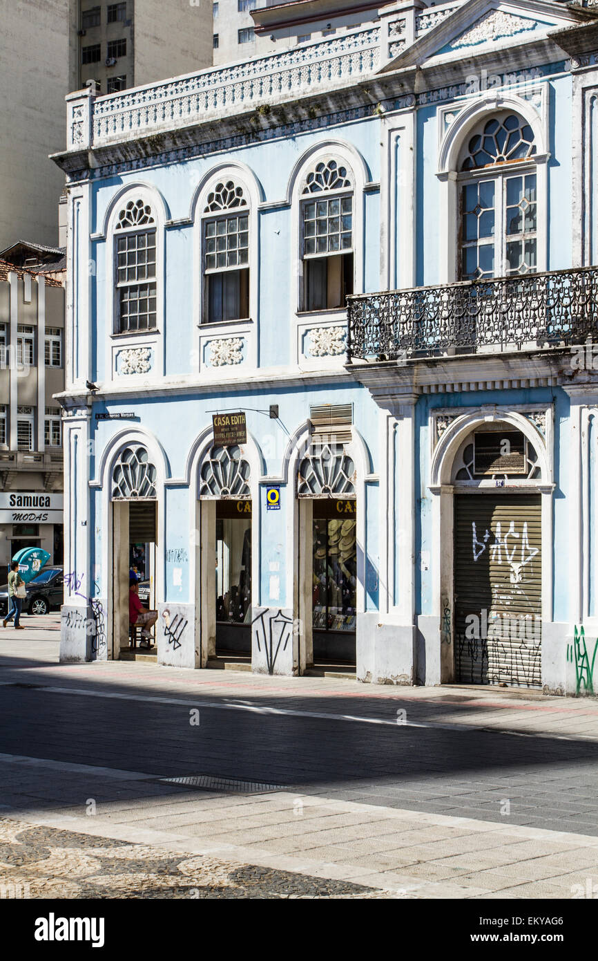 Old house at Generoso Marques Square. Curitiba, Parana, Brazil Stock