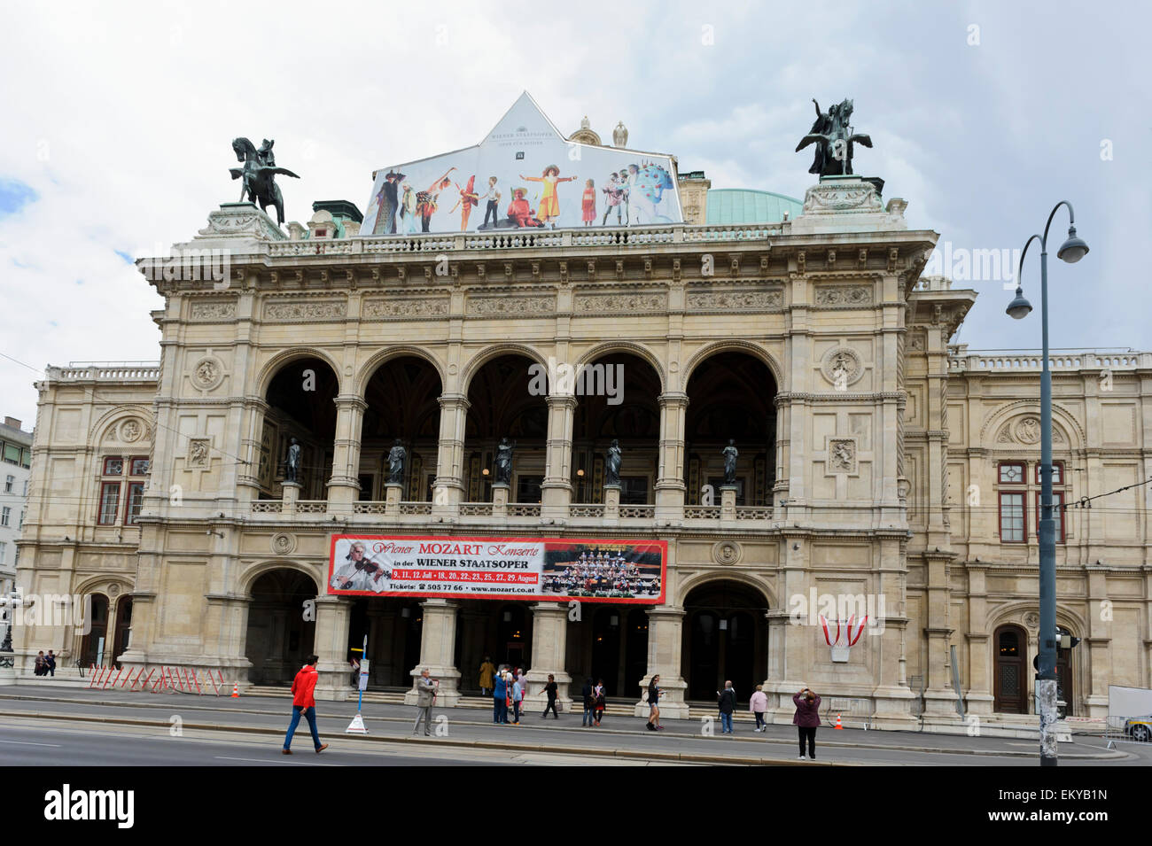 The facade of the State Opera Theater, Vienna, Austria. Stock Photo