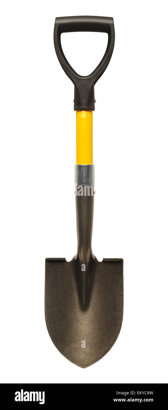 Small Shovel with Handel Isolated on White Background. Stock Photo