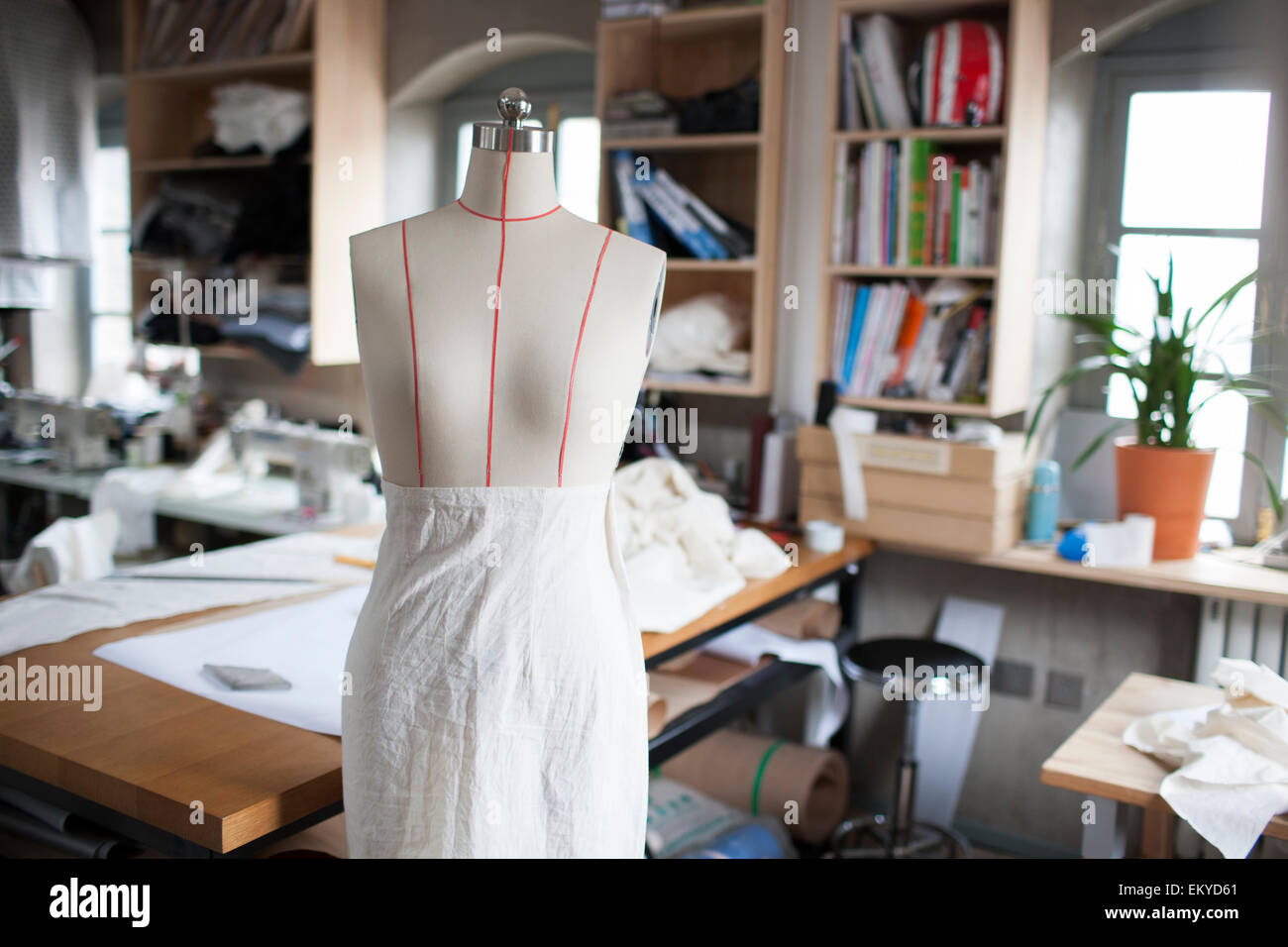 A dressmaker's model in clothing design studio Stock Photo Alamy
