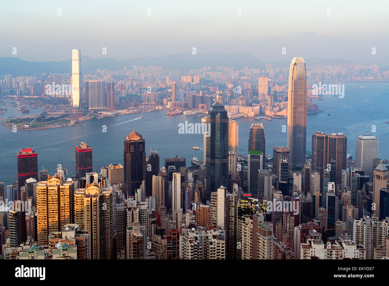 Hong Kong skyline view from the Victoria Peak Stock Photo - Alamy