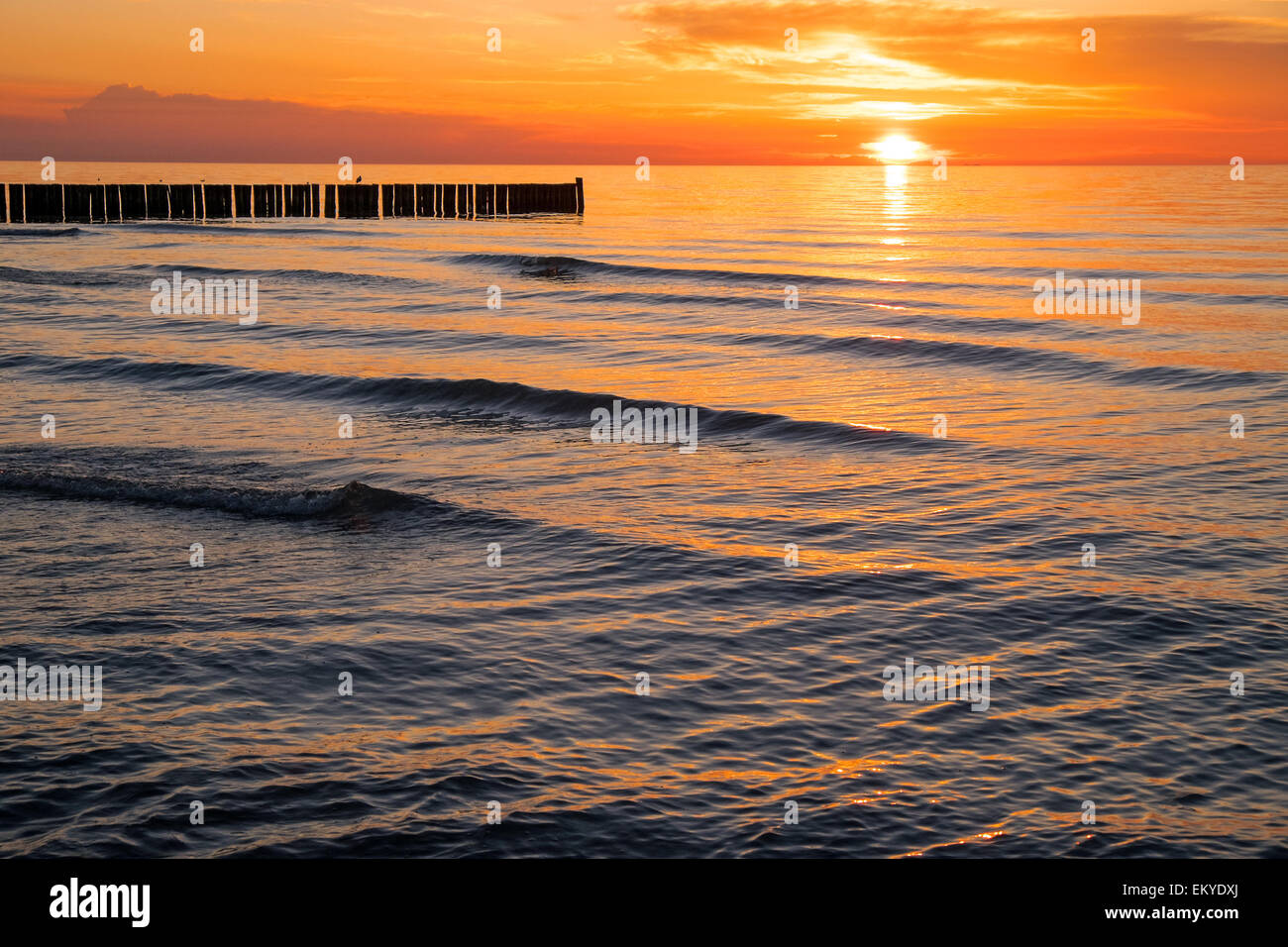A beautiful sunset at the Baltic Sea Stock Photo - Alamy