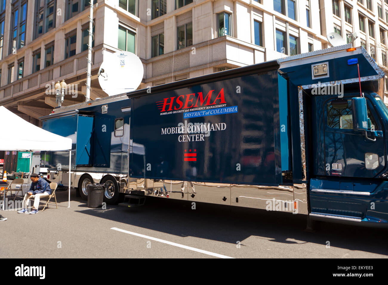 Homeland Security and Emergency Management Mobile Command Center - Washington, DC USA Stock Photo