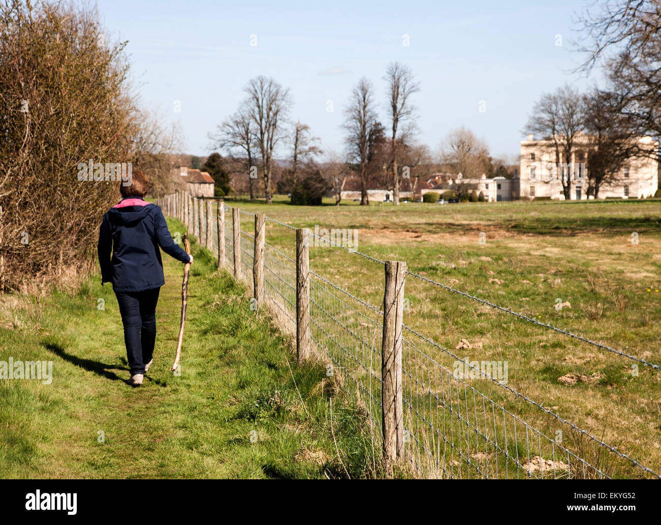 Mature lady walking hi-res stock photography and images - Alamy