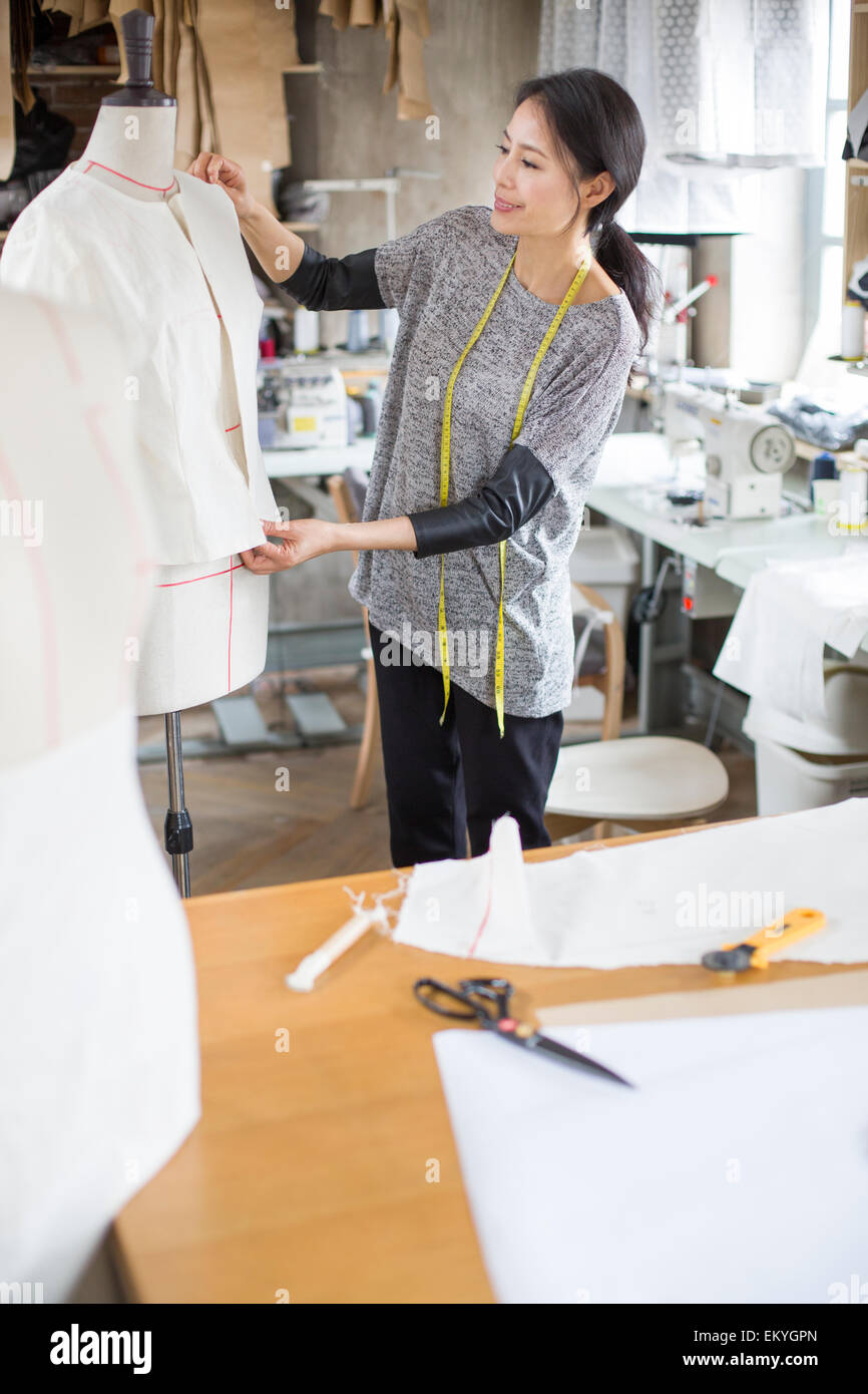 Fashion designer working in studio Stock Photo