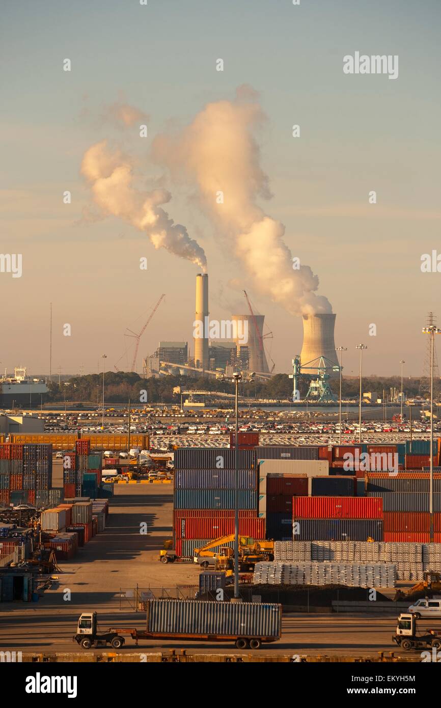 Cargo Containers In Jacksonville Port; Jacksonville, Florida, United