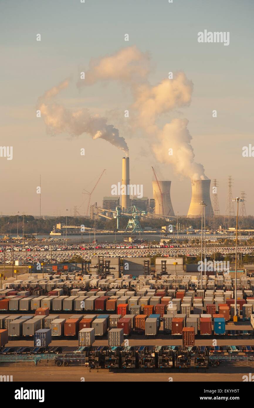 Cargo Containers In Jacksonville Port; Jacksonville, Florida, United