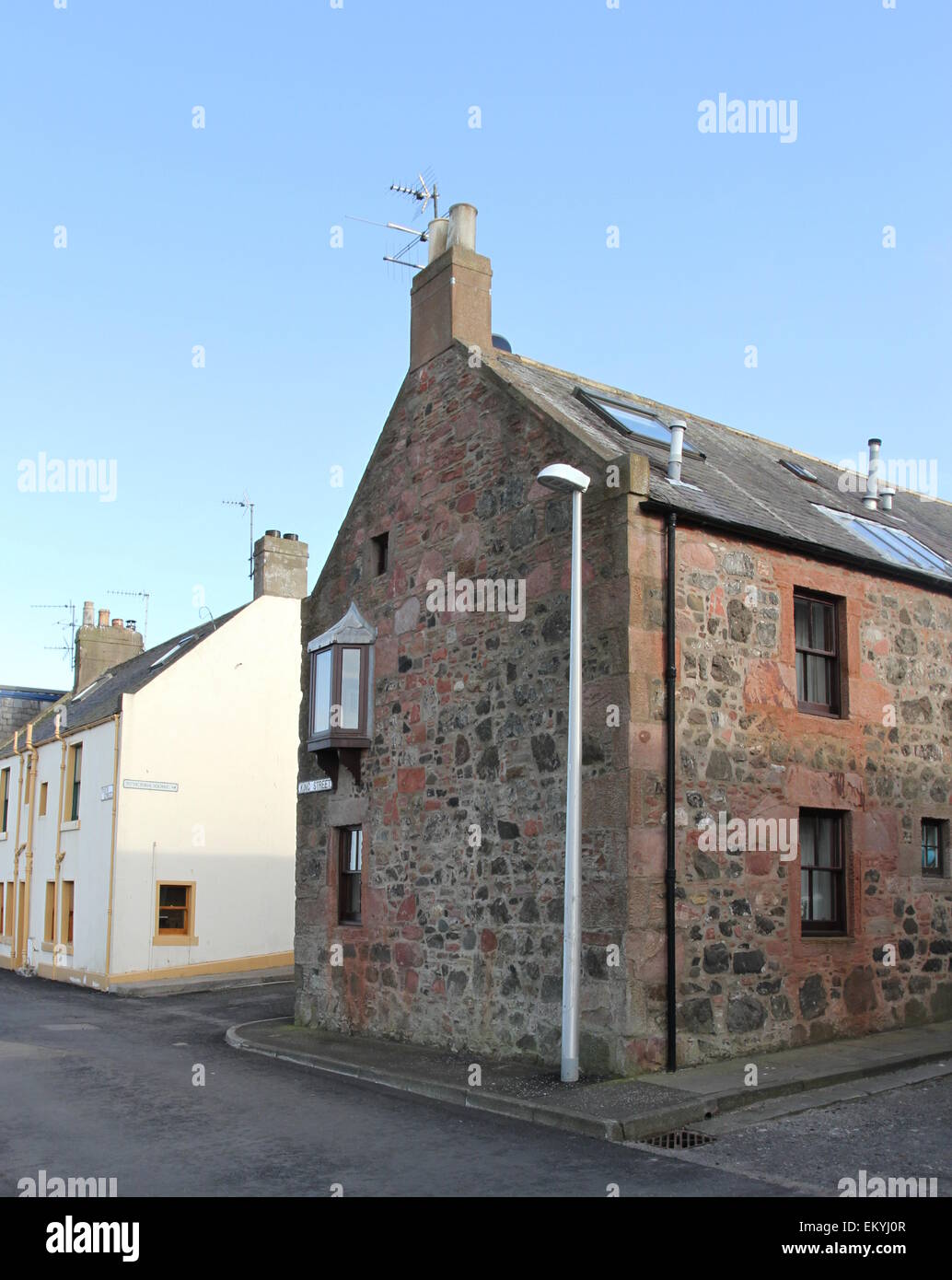 Ferryden street scene Angus Scotland April 2015 Stock Photo Alamy