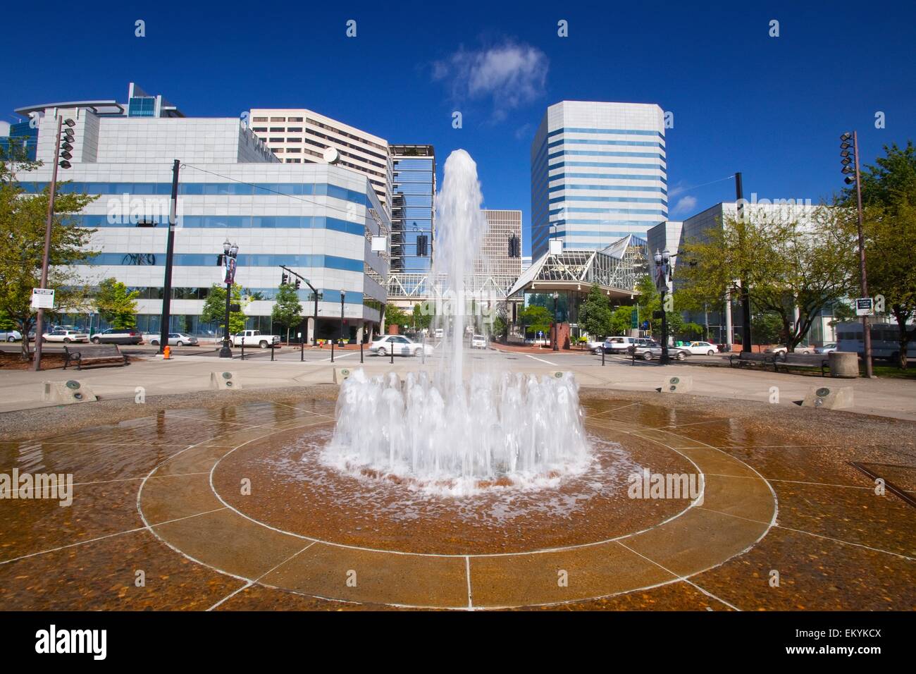 Salmon Street Springs Fountain; Portland, Oregon, United States Of