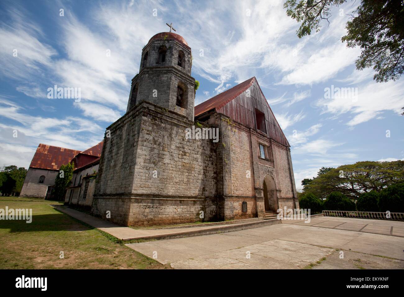 The Historic San Antonio De Padua Church; Lazi, Siquijor, Philippines Stock Photo