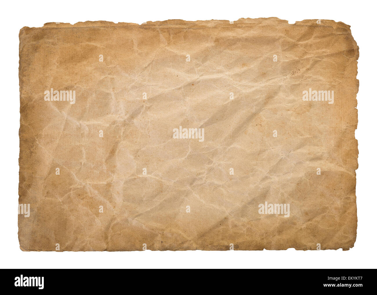 Dirty old parchment isolated on white background Stock Photo Alamy