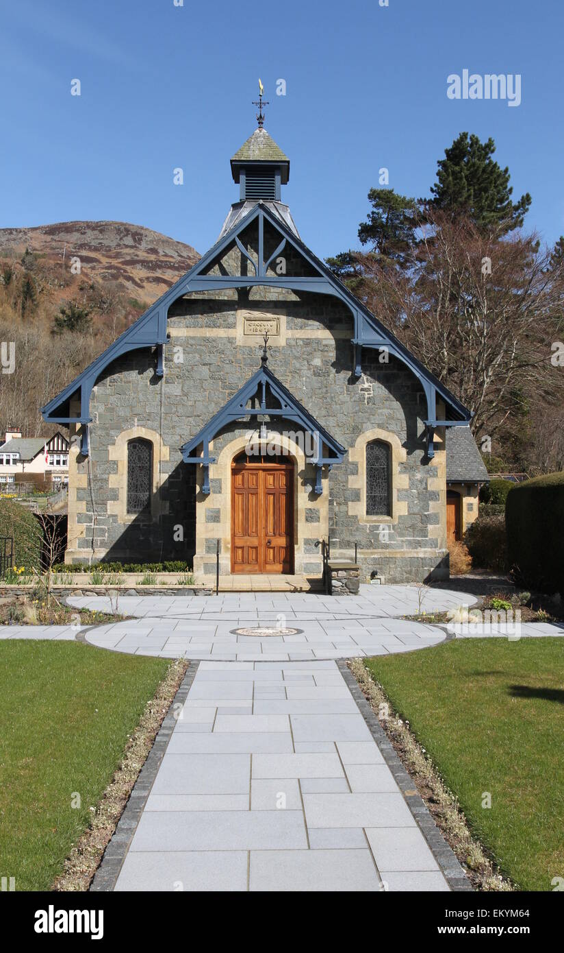 exterior of Dundurn Parish church St Fillans Scotland April 2015 Stock