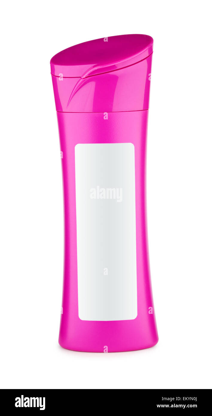 pink bottle of shampoo Stock Photo Alamy