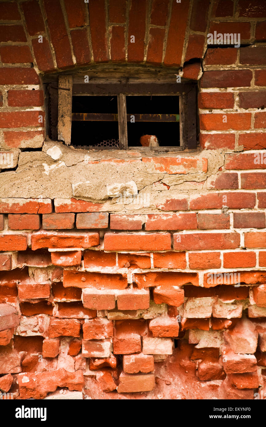 old window in a old brick wall Stock Photo - Alamy