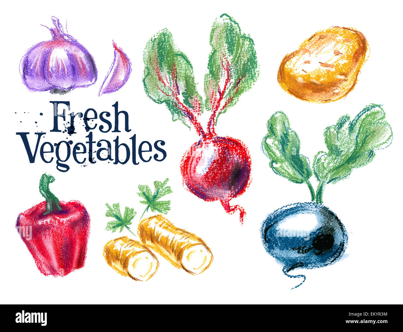 harvest vector logo design template.  fresh food or ripe vegetables icon. Stock Photo