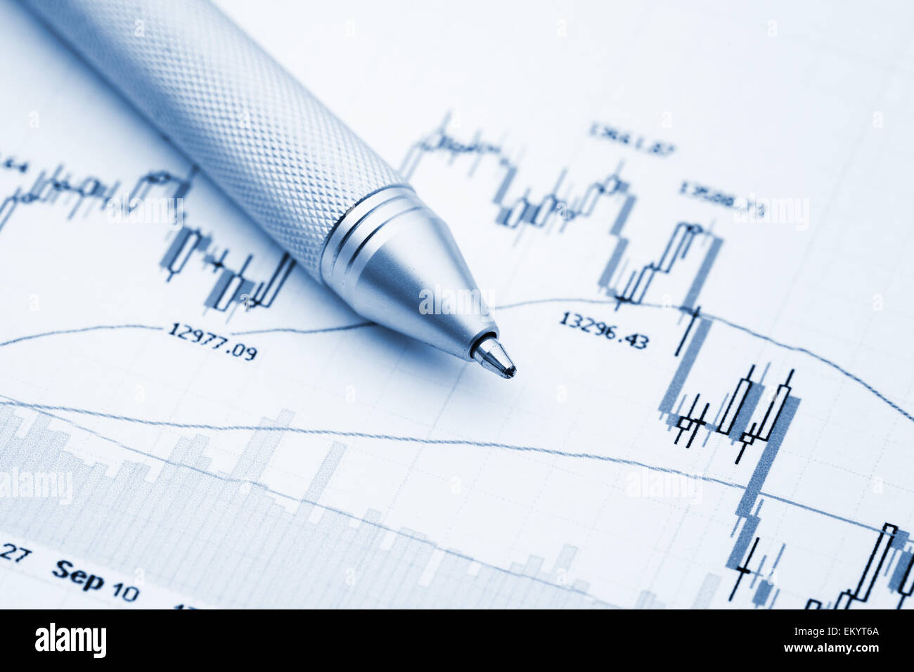 Financial chart Stock Photo