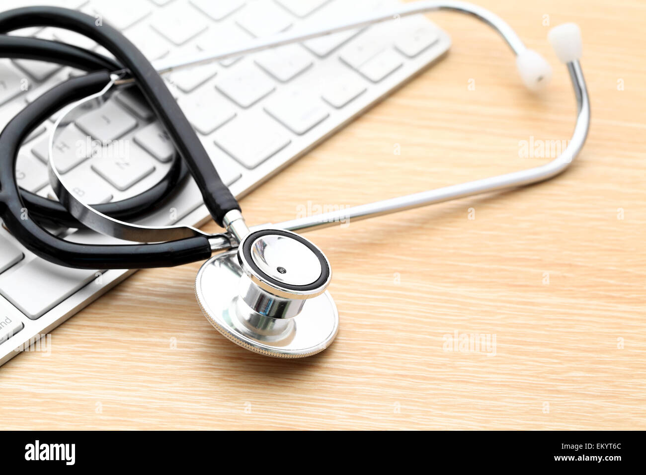Stethoscope and keyboard Stock Photo Alamy